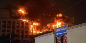 عشرات المصابين في حريق مديرية أمن الإسماعيلية بمصر