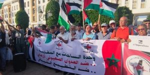 “الشعب يريد إسقاط التطبيع”.. المغاربة مستمرون في التنديد بجرائم الاحتلال