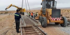 بالصور.. تقدم أشغال ازدواجية الخط المنجمي الشرقي