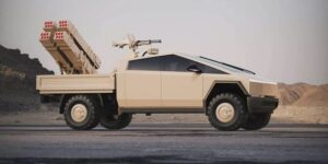 في تصميم بيك أب عسكرية وشاحنة‎.. تيسلا سايبرترك