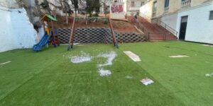 اعمال تخريبية تطال الملعب الجواري بمحمد بلوزداد