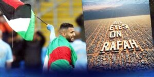 رياض محرز يجدد دعمه للشعب الفلسطيني 