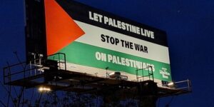 لوحات إعلانية أمريكية تدعو لوقف الإبادة الجماعية في غزة
