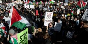 تظاهرة في مدينة ألمانية تنديدًا باستمرار مجازر الاحتلال بغزة