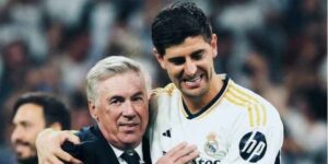 كورتوا: أنشيلوتي من أعظم المدربين في تاريخ كرة القدم