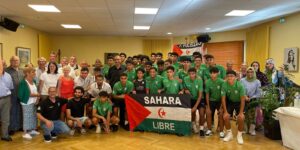 بلدية جونفروفيل-لورشي الفرنسية تستقبل فريقين صحراويين لكرة القدم