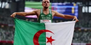 البطل الجزائري اسكندر عثماني يتوج بالميدالية الذهبية في سباق 100 متر