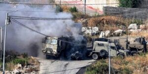 المقاومون يستهدفون آليات الاحتلال في جنين