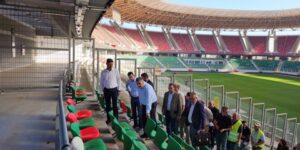 بلعريبي يقف على أشغال صيانة ملعب علي عمار بالدويرة