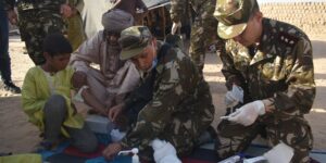 أطقم طبية تابعة لمصالح الصحة العسكرية تساهم في الحد من انتشار الأوبئة ببرج باجي مختار وعين قزام