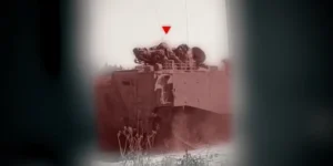 مشاهد لاستهداف القسام ناقلة جند بقذيفة تاندوم شمال بيت لاهيا