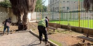 تنظيف الملاعب الجوارية ومحيطها  ببوزريعة