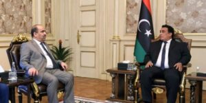 المنفي يستقبل سفير الجزائر بليبيا