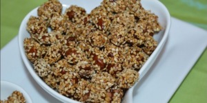 لوز معسل بالجلجلان