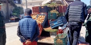 اخلاء وطرد الباعة الفوضويين بالاحياء الخضراء بأولاد فايت