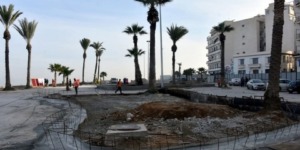 متابعة اشغال تهيئة الواجهة البحرية لساحتي الكتاني و اكتوبر بباب الوادي 